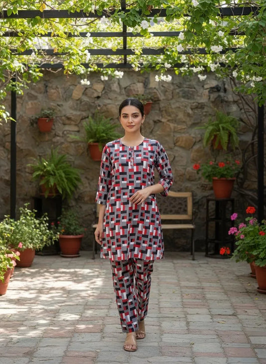 Women printed cotton lawn 2 pcs