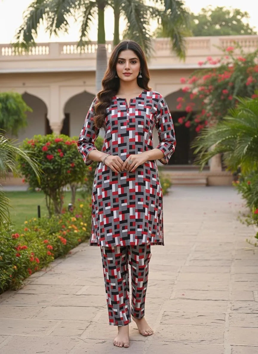 Women printed cotton lawn 2 pcs